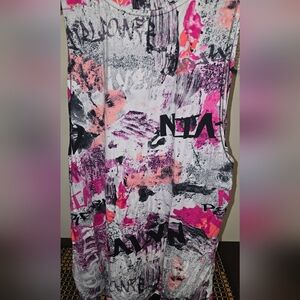 Abstract Print Sleeveless Top